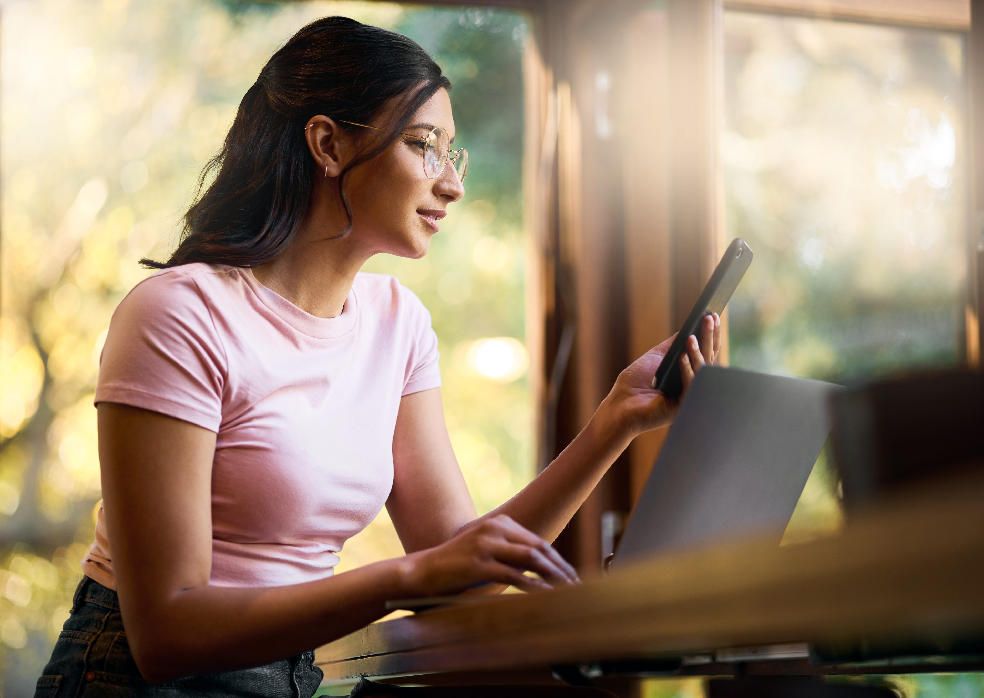 Young woman giving consent to use her data that will be processed through a secure composable Customer Data Platform Young woman giving consent to use her data that will be processed through a secure composable Customer Data Platform