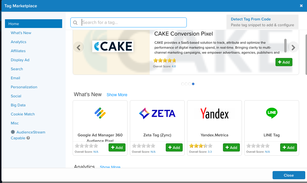 tiq-tag-marketplace Tealium iQ Feature - Marketplace